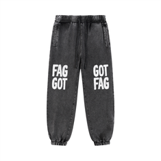 NeonQueer,FAGGOT,SnowWashJoggers,QueerFashion,LGBTQClothing,StatementJoggers,Streetwear,AlternativeFashion,QueerStyle,OversizedJoggers