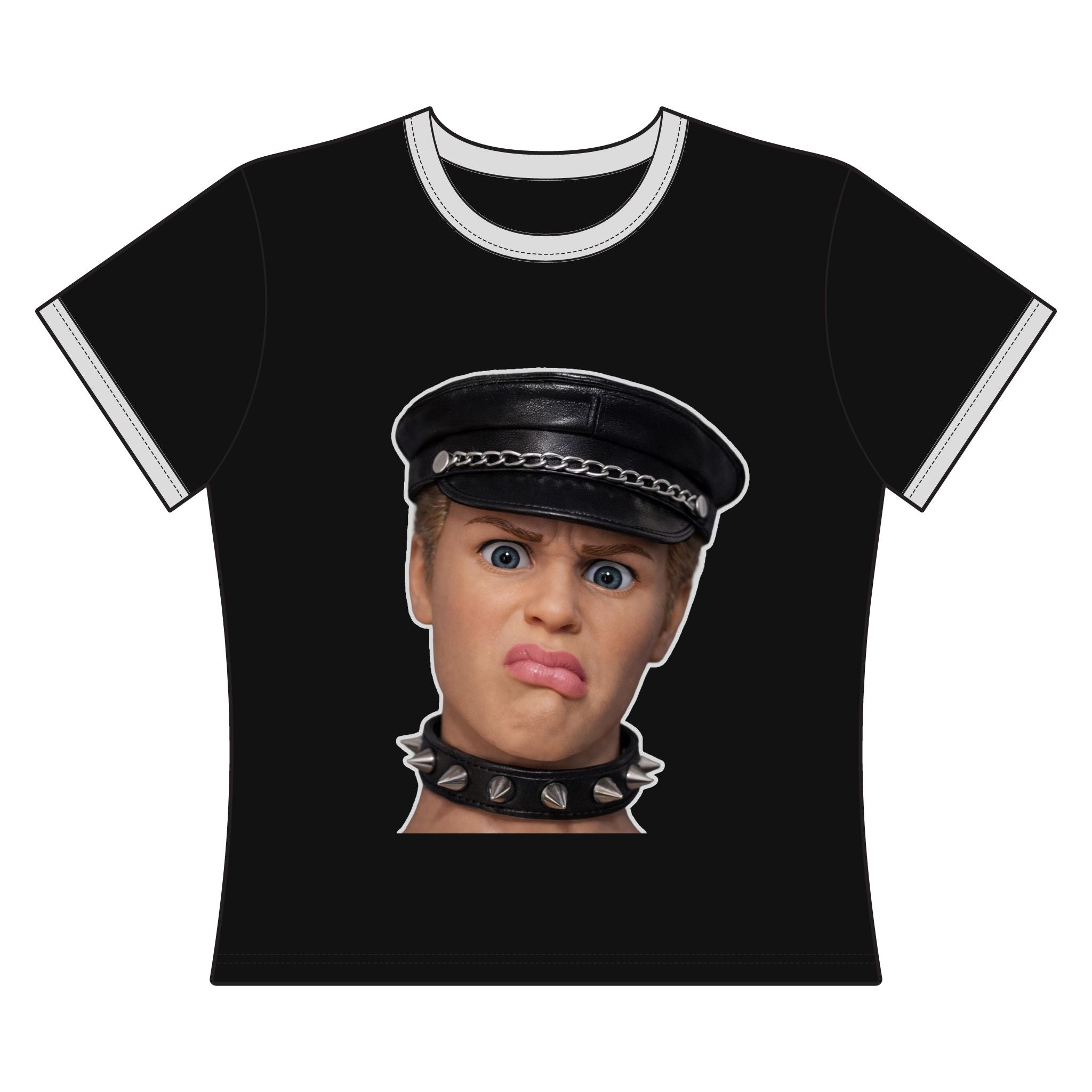 Hotmess: Kenny Biker | Crop Ringer Tee