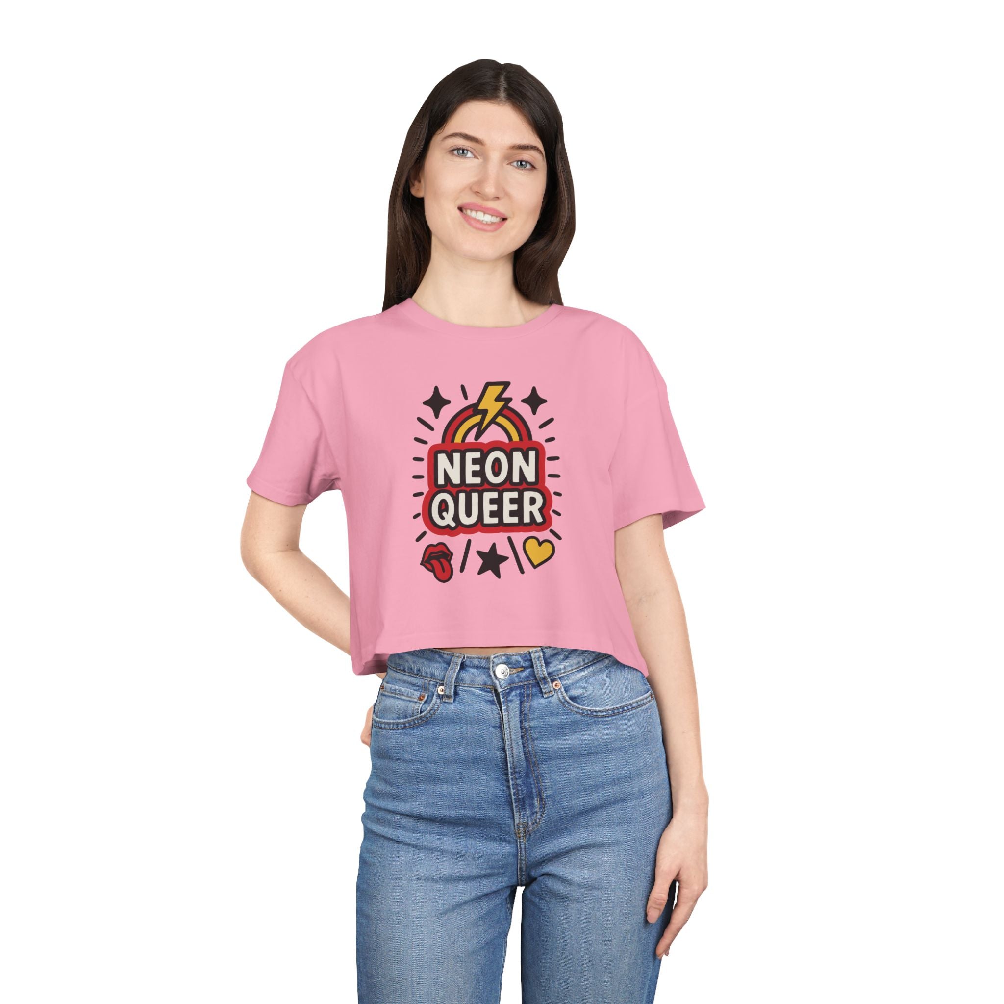 NeonQueer Love in LED | Crop Tee