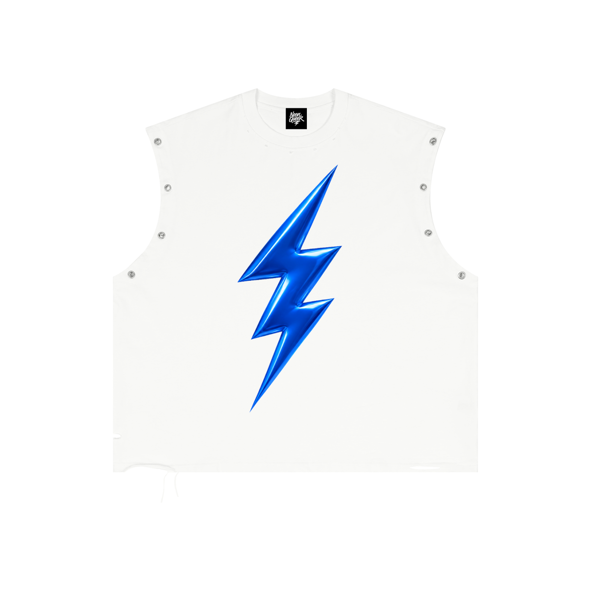 NeonQueer,HighVoltage,DistressedTankTop,EyeletTankTop,QueerFashion,LGBTQClothing,StatementTank,AlternativeStreetwear,ElectricStyle,QueerStyle