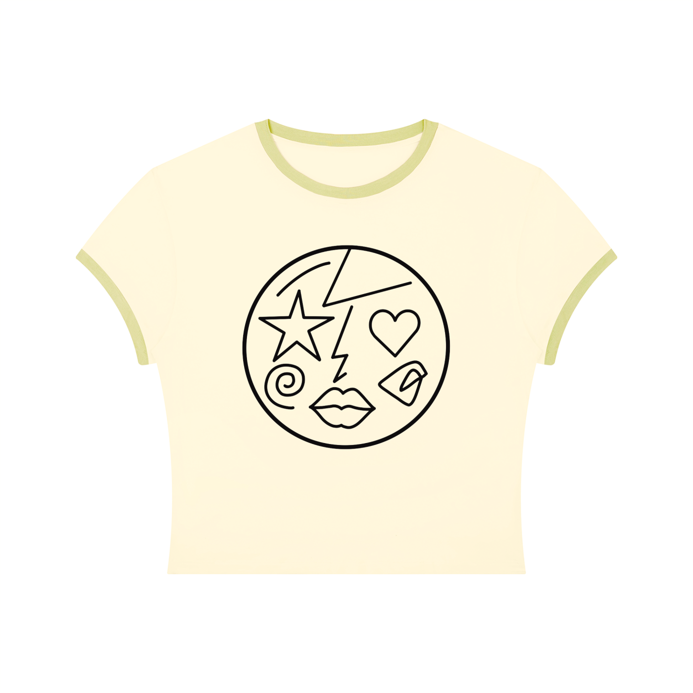 Faggy Queens: E | Crop Ringer Tee
