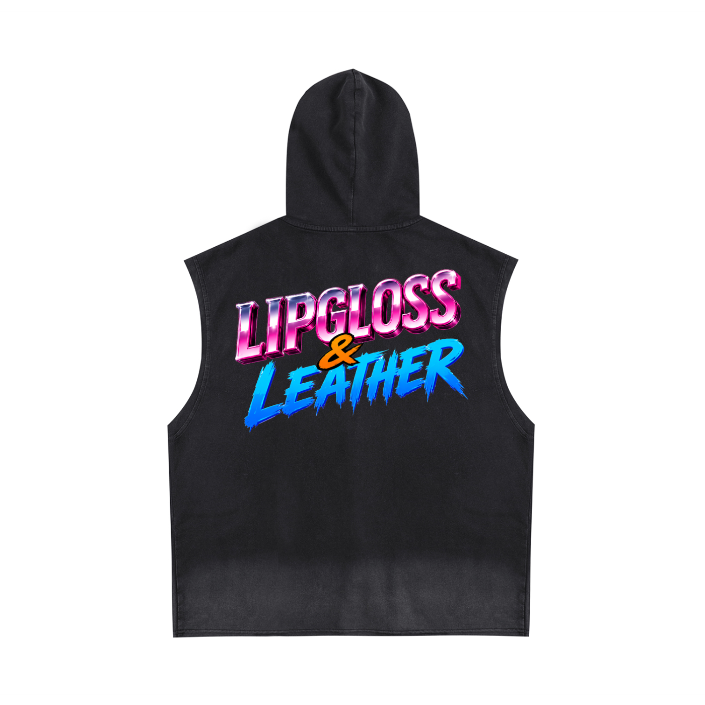 80s Anarchy: Lipgloss & Leather | Sleeveless Hoodie