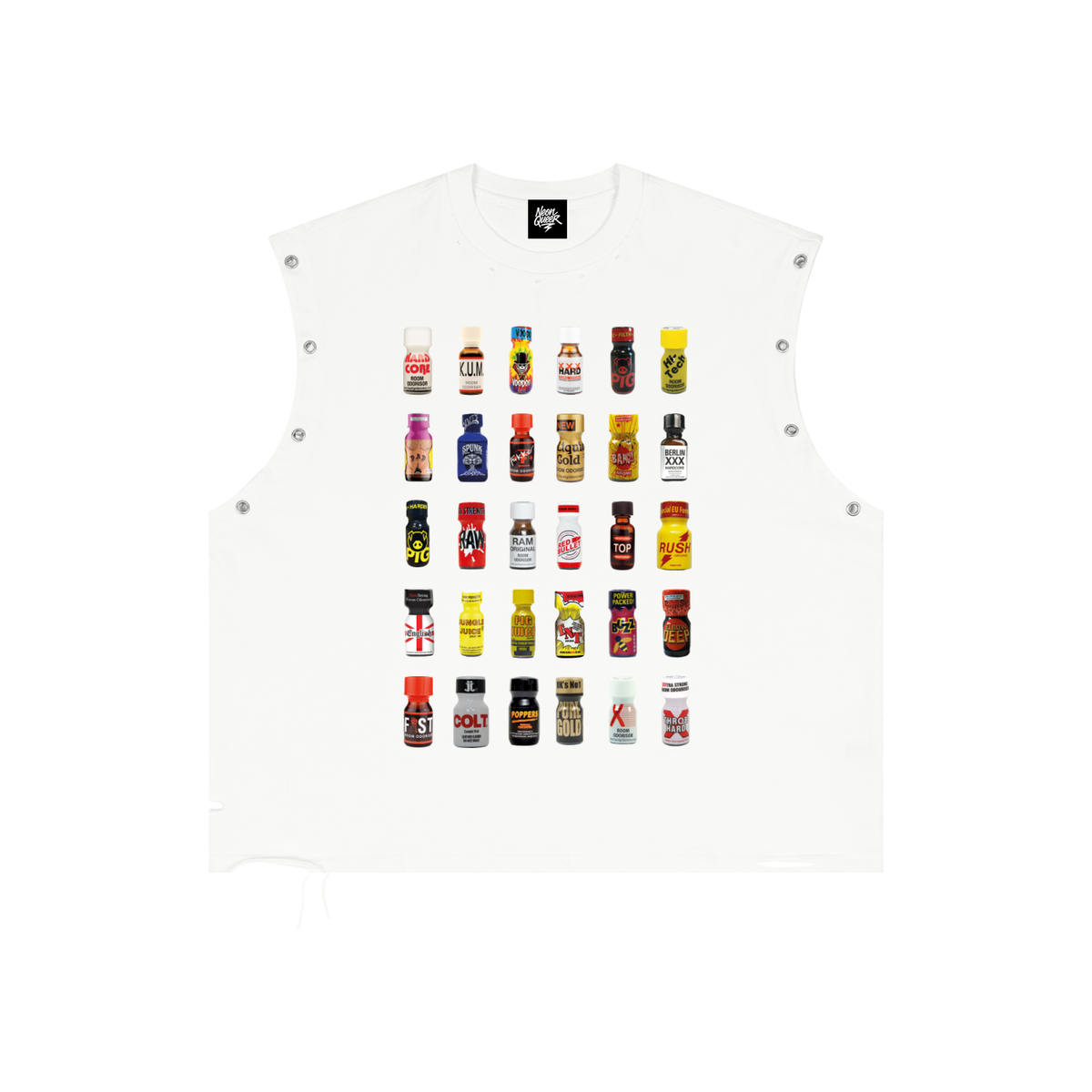 NeonQueer,PopperParadise,DistressedTankTop,EyeletTankTop,QueerFashion,LGBTQClothing,ClubCulture,StatementClothing,AlternativeStreetwear,QueerStyle