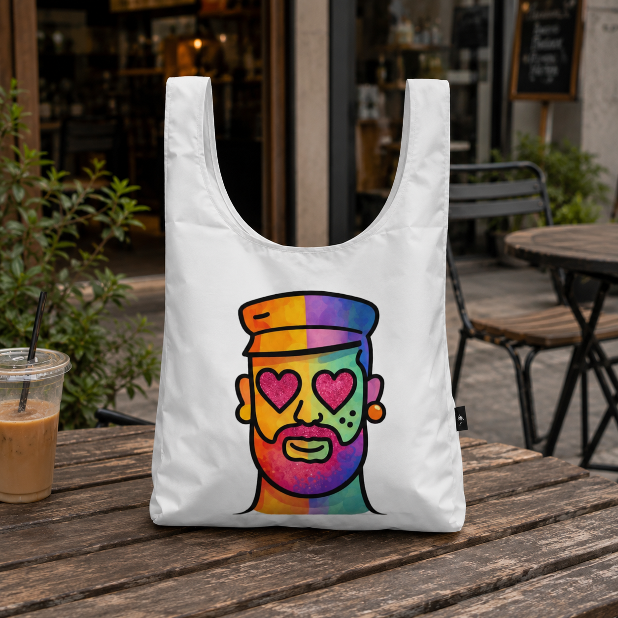 Proud Portraits: Leather Bear | Parachute Shopping Bag