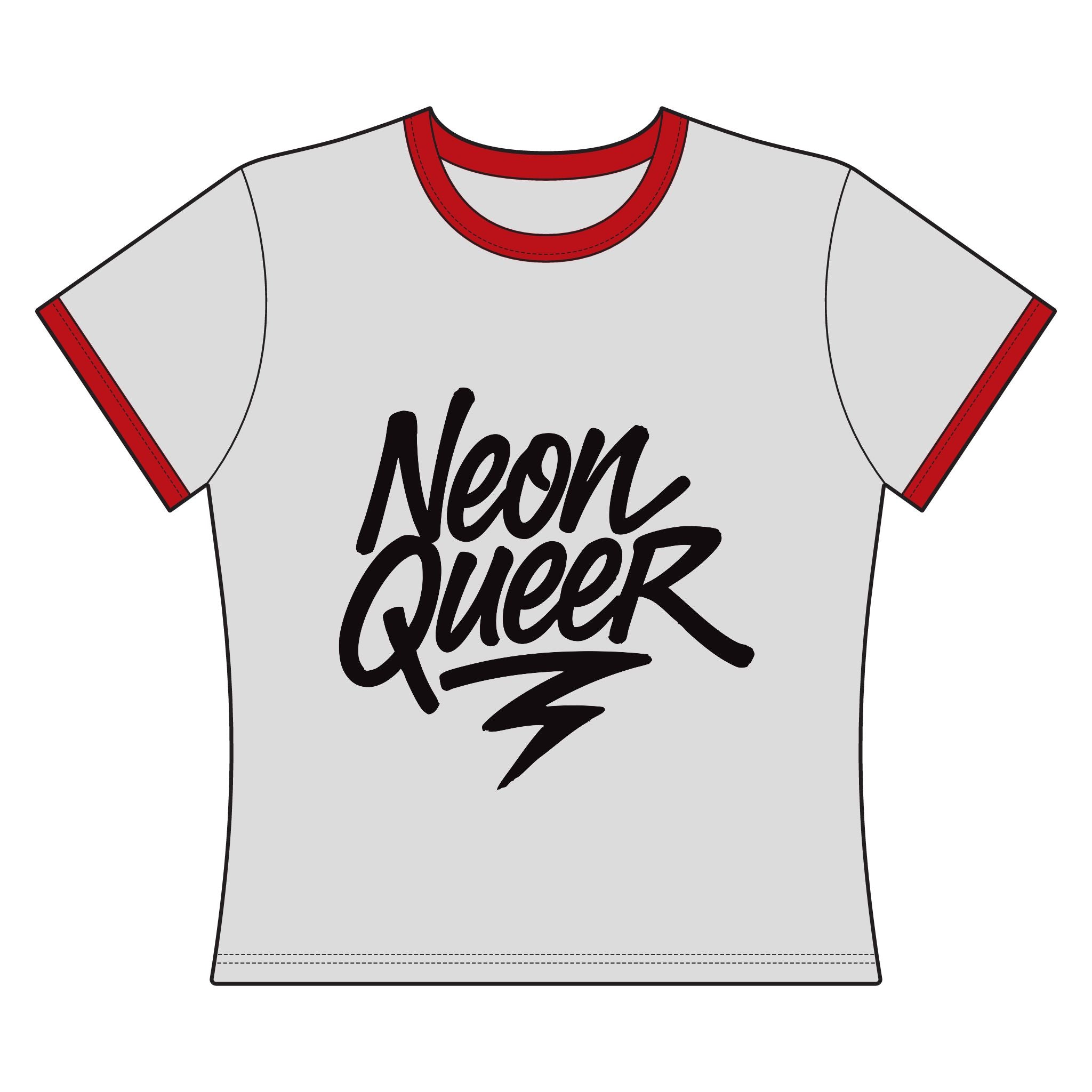 NeonQueer Electric Flash | Ringer Crop Tee