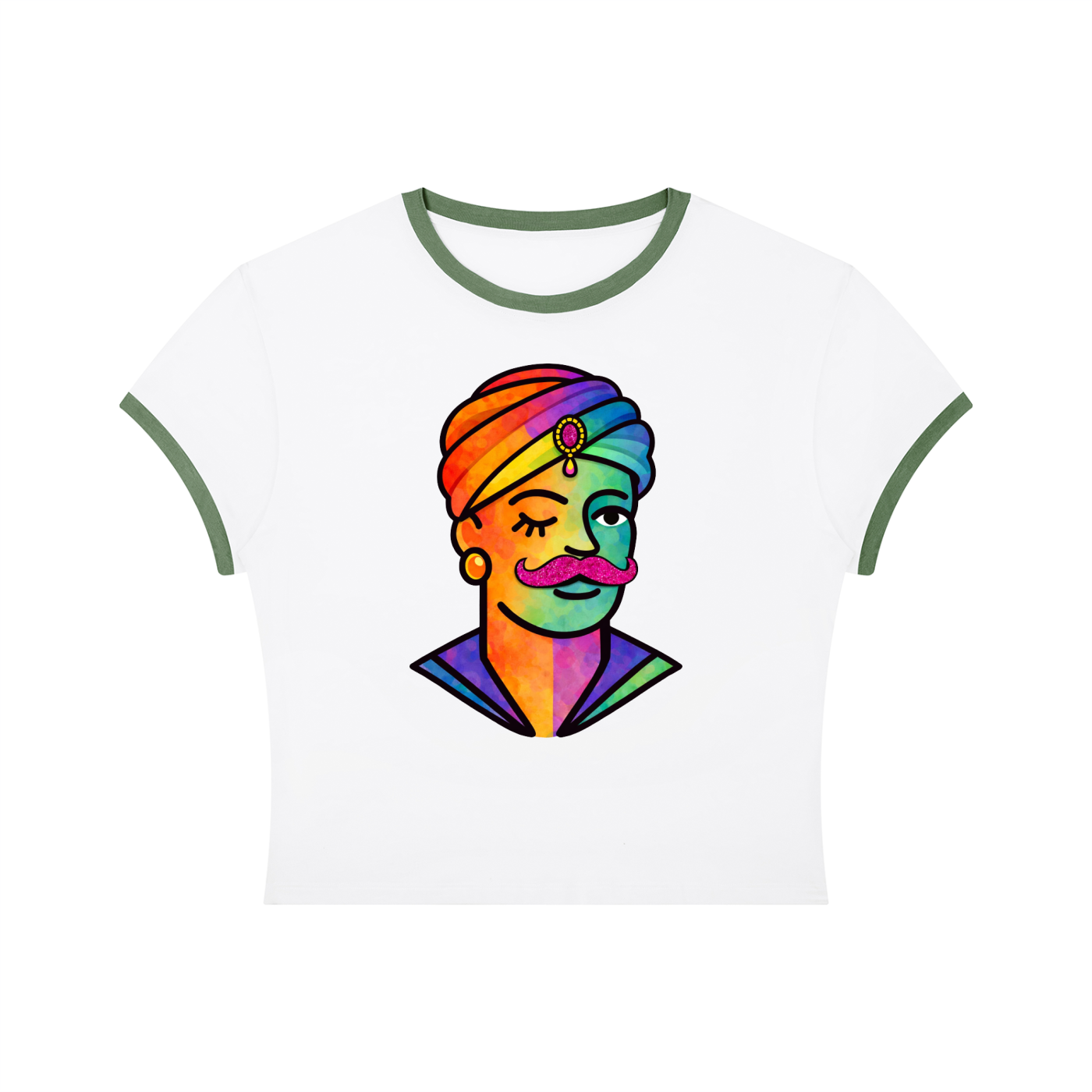 Proud Portraits: Turban Chic | Crop Ringer Tee