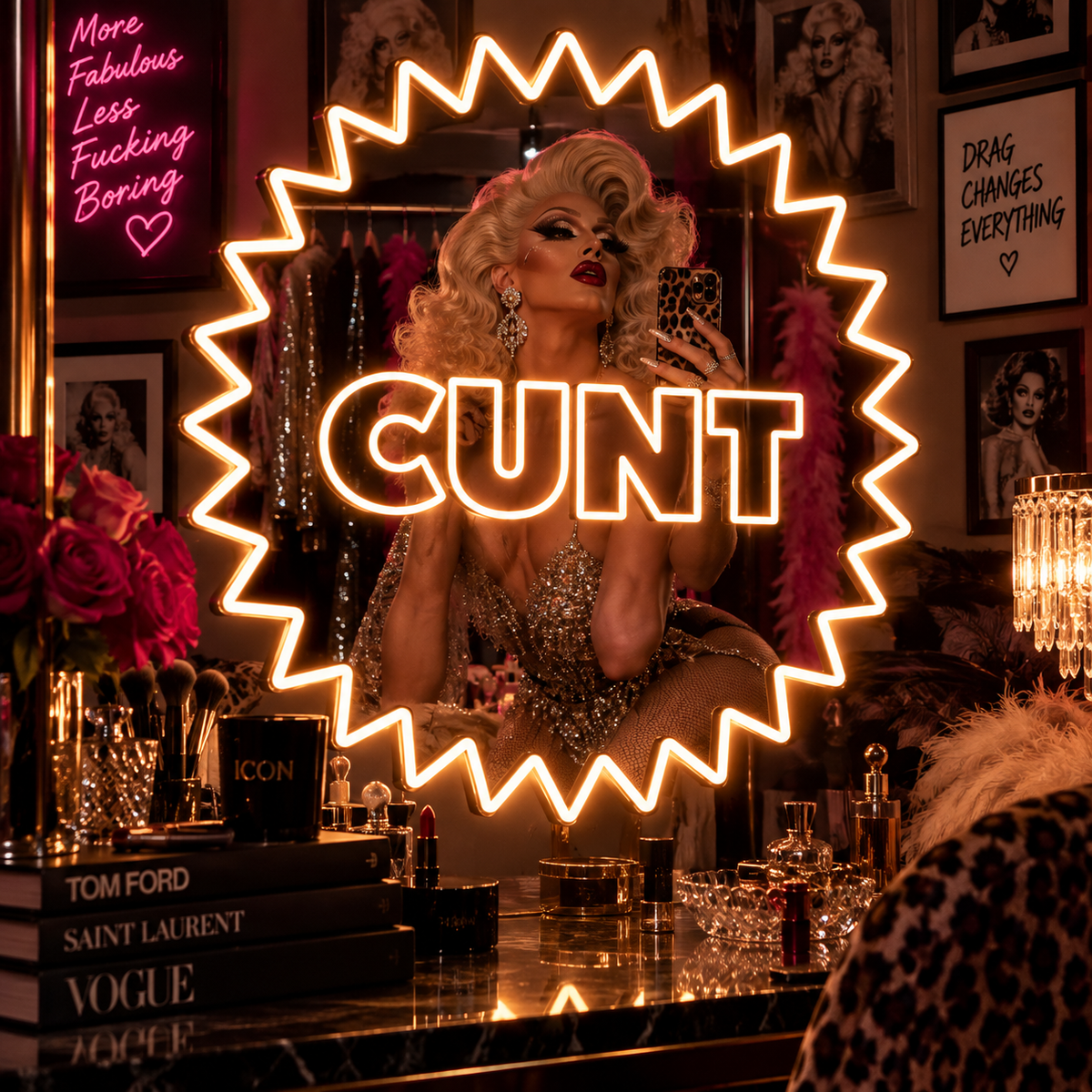 CUNT | Neon Mirror