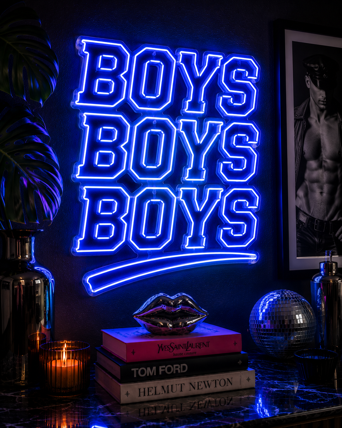 Boys Boys Boys Neon Sign