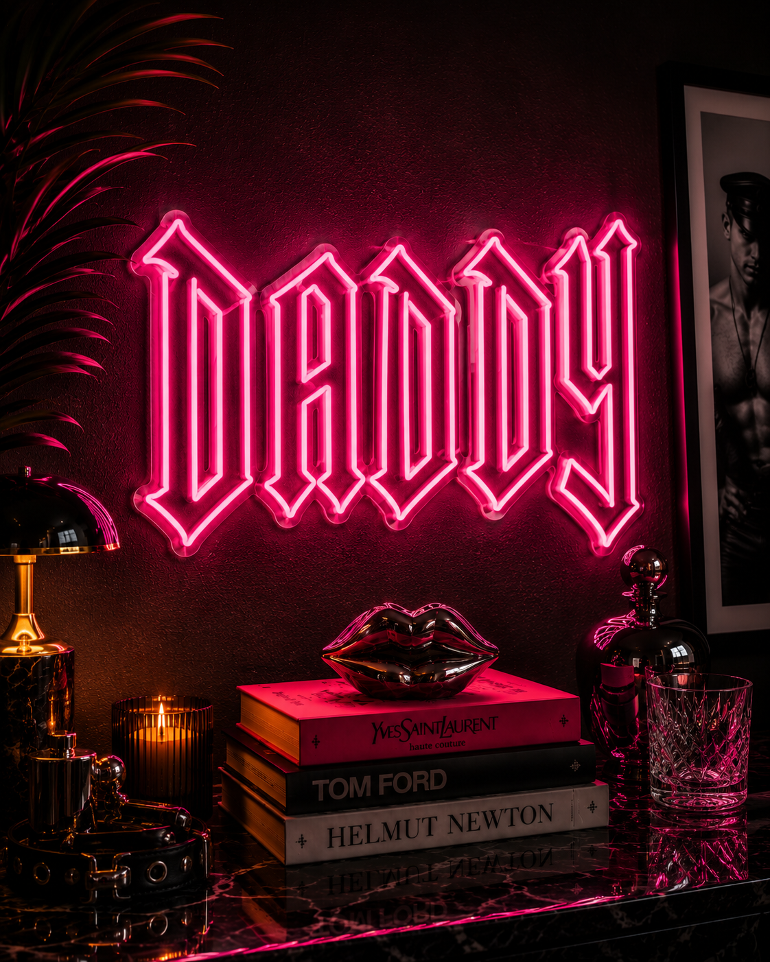 Daddy Neon Sign (Gothic)