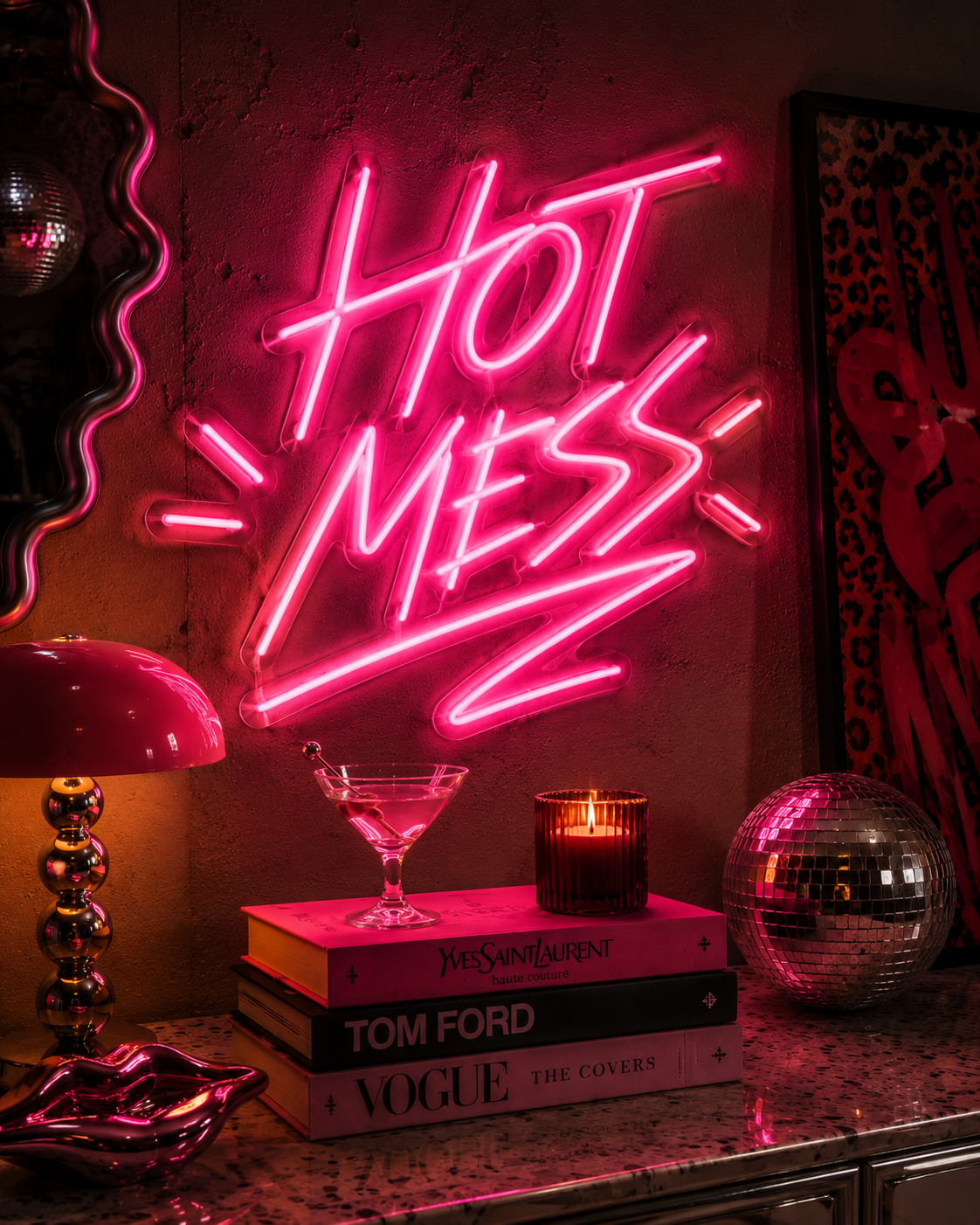 Hot Mess Neon Sign