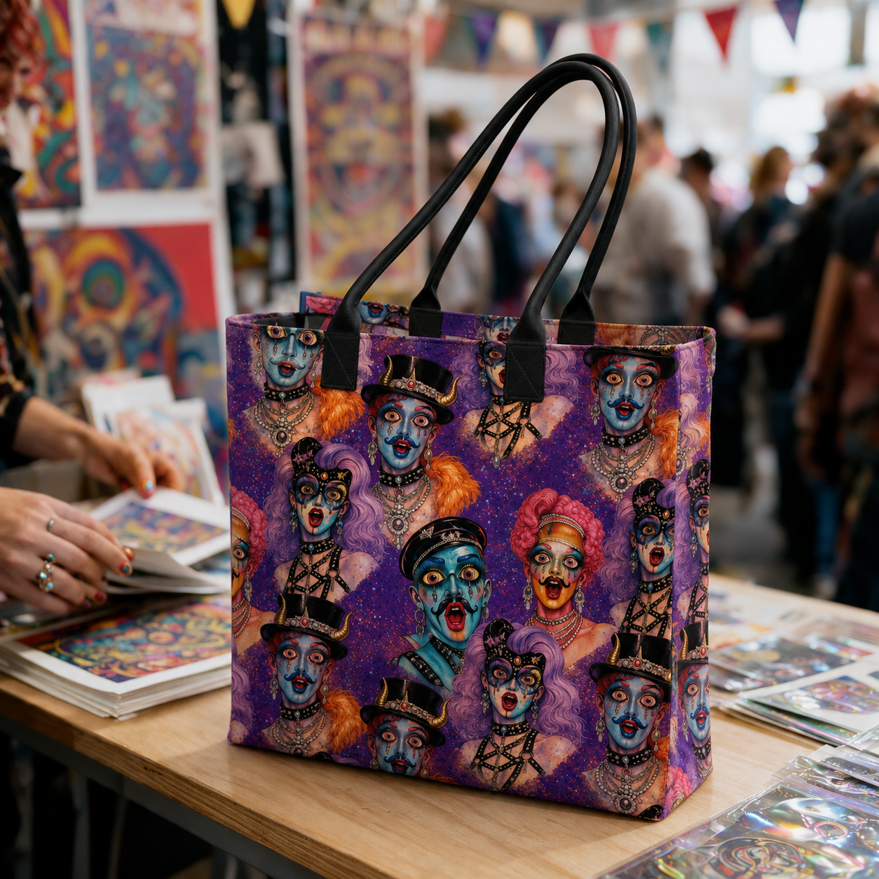 Tote Bag | NQ Universe Pattern: Icons on Acid