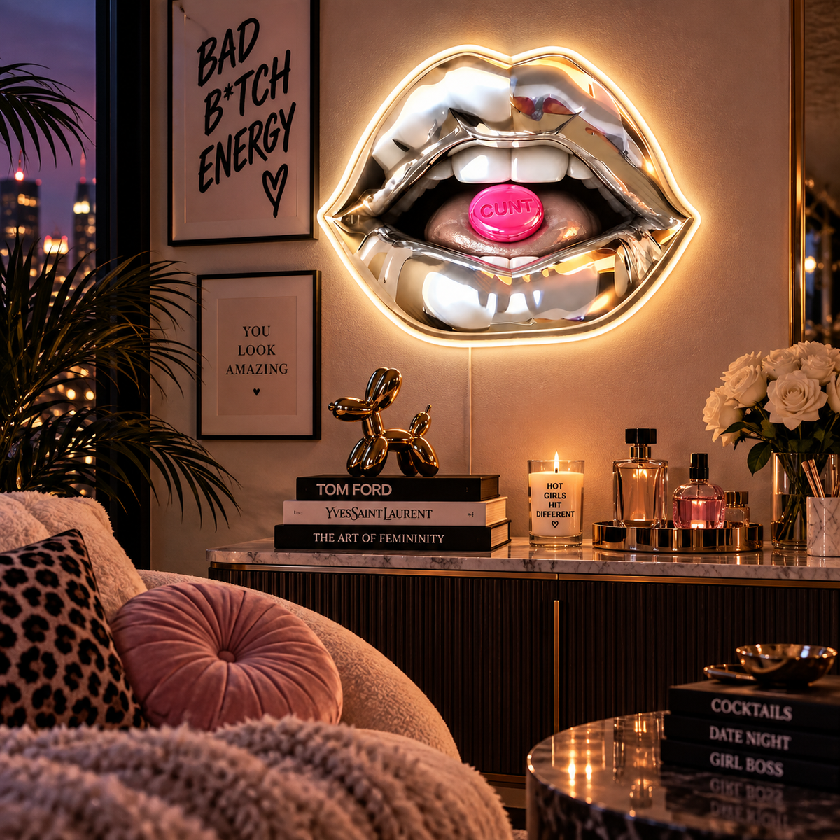 Cunty Pink Party Candy | Neon Sign