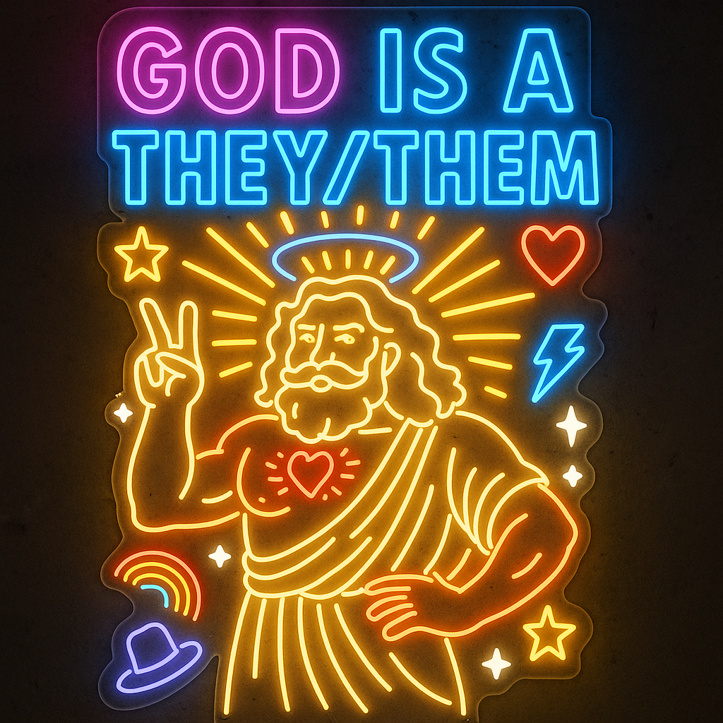 God is a They/Them | Neon Sign