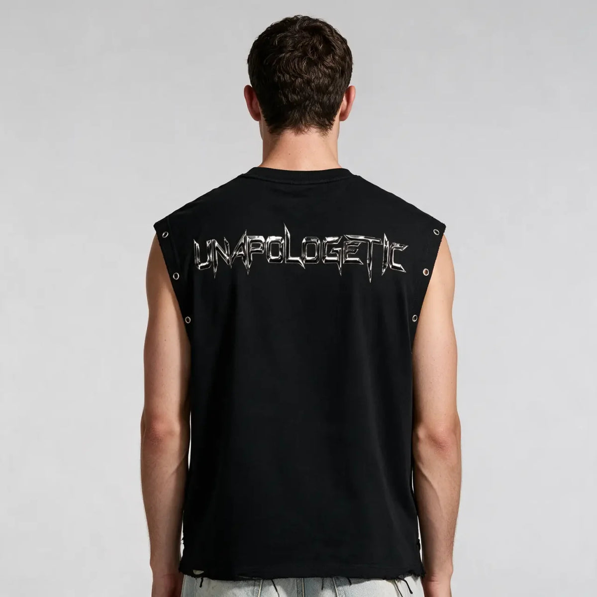 C*NT Flip | Distressed Grommet Eyelet Tank Top