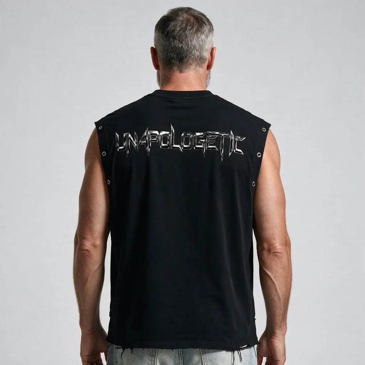 Cop Action | Distressed Grommet Eyelet Tank Top