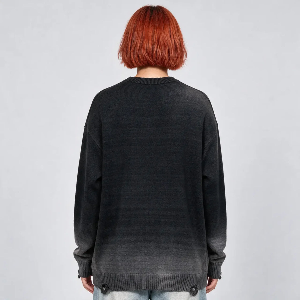 C*NT Candy | Sun Fade Distressed Ripped Crewneck Sweater
