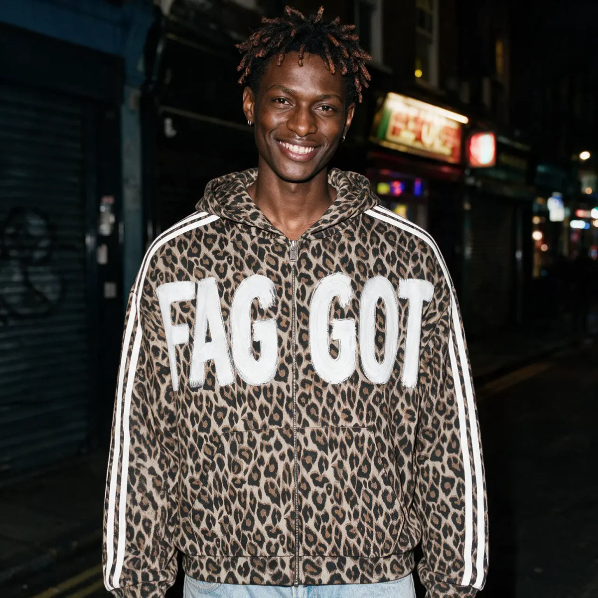 F*GGOT | Unisex Leopard Full Zip Hoodie
