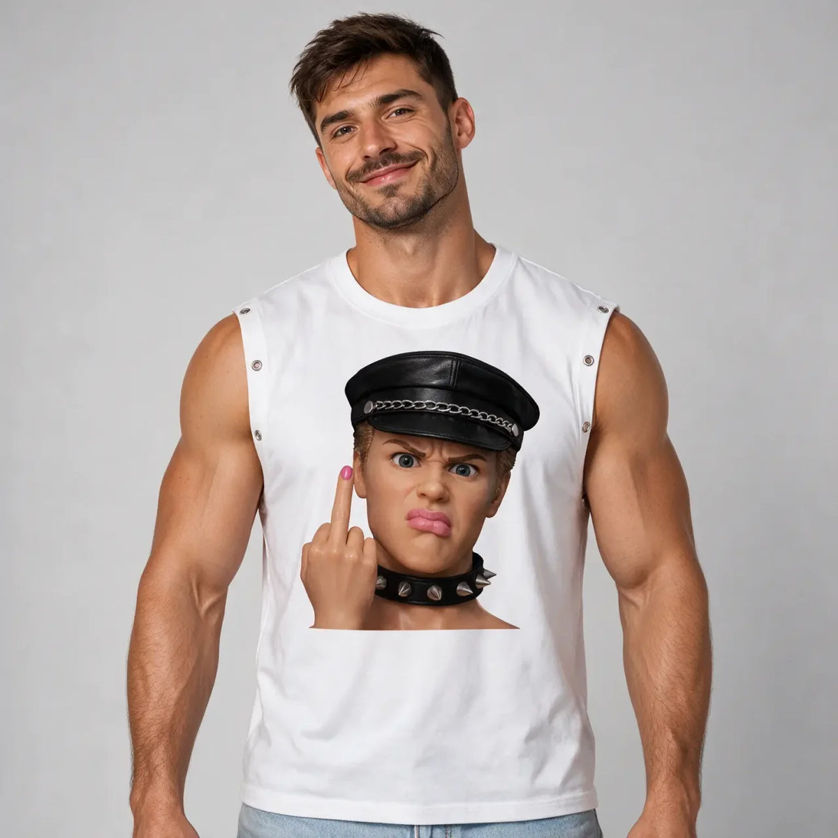 Kenny Flip | Distressed Grommet Eyelet Tank Top
