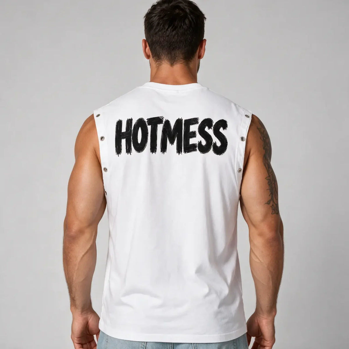 Kenny Flip | Distressed Grommet Eyelet Tank Top