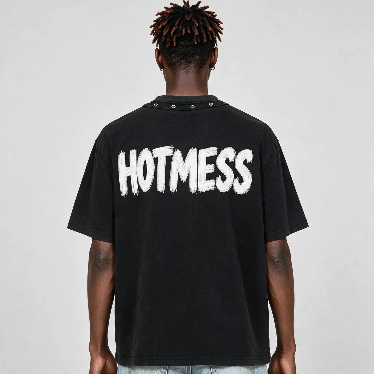 Kenny Flip | Unisex Washed Boxy Studded T-Shirt