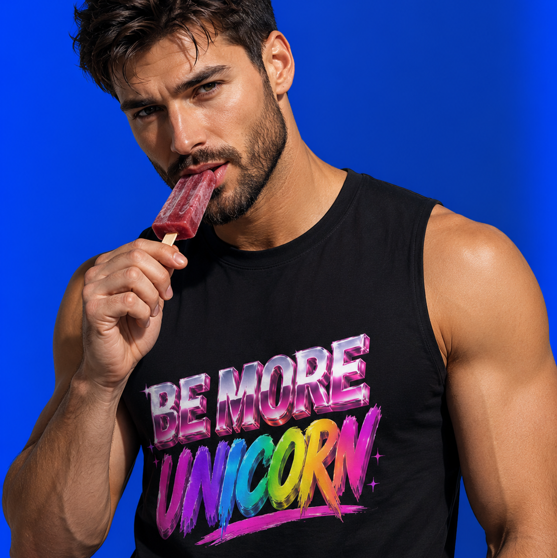 80s Anarchy: Be More Unicorn | Muscle Tee