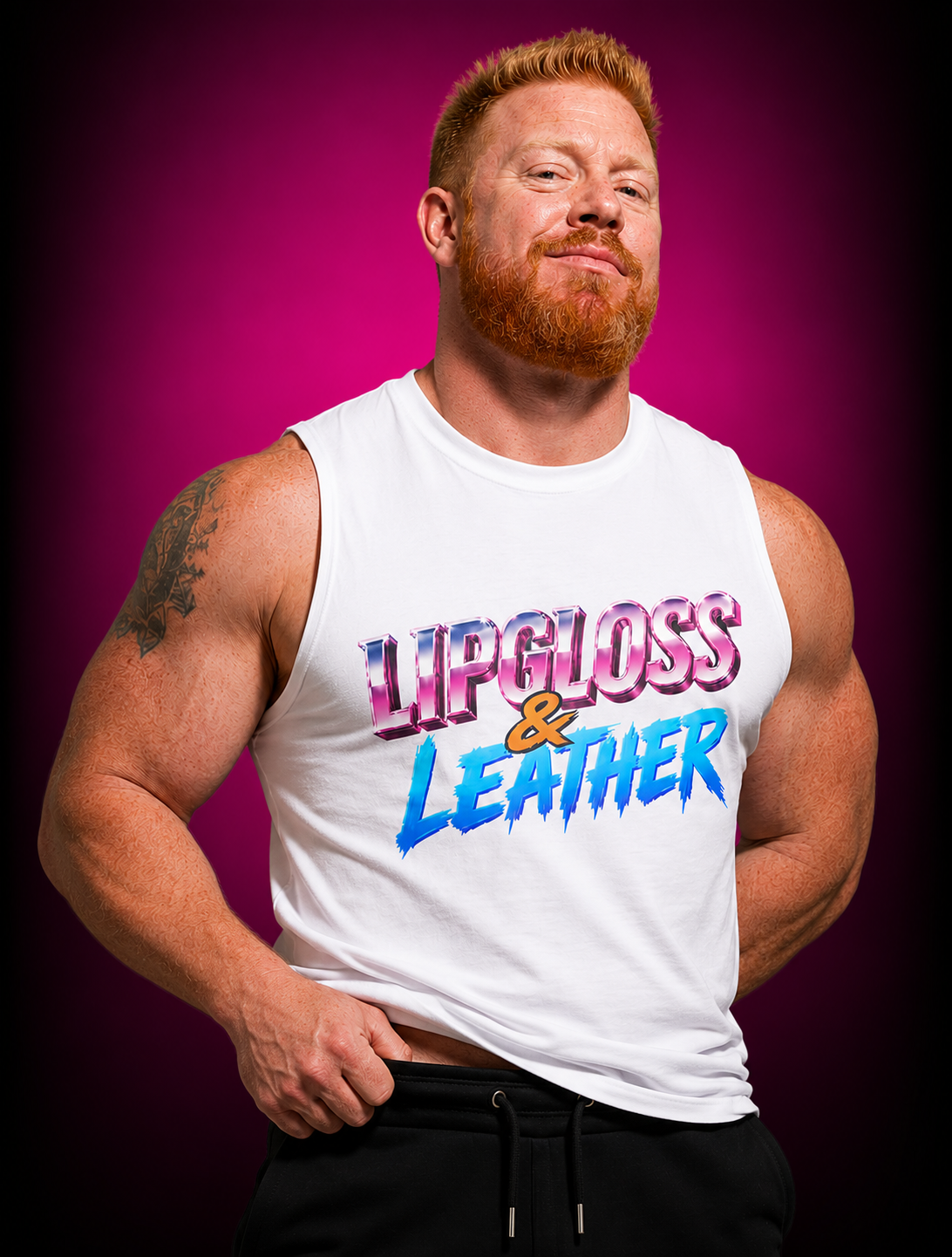 80s Anarchy: Lipgloss & Leather | Muscle Tee