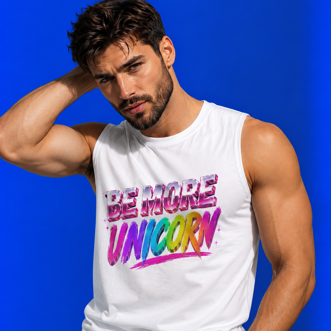 80s Anarchy: Be More Unicorn | Muscle Tee