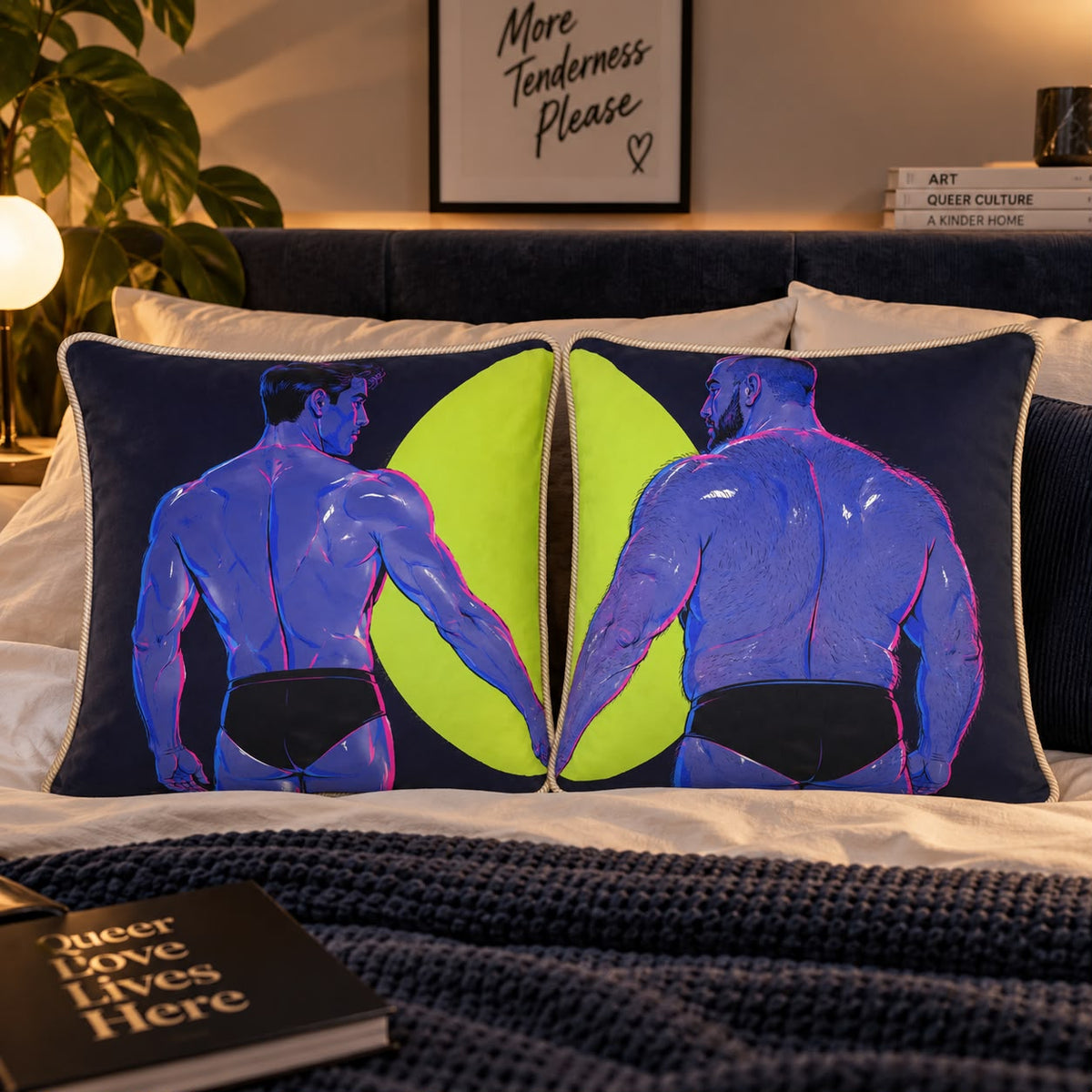 Beefcakes | Silk Cushion Pair