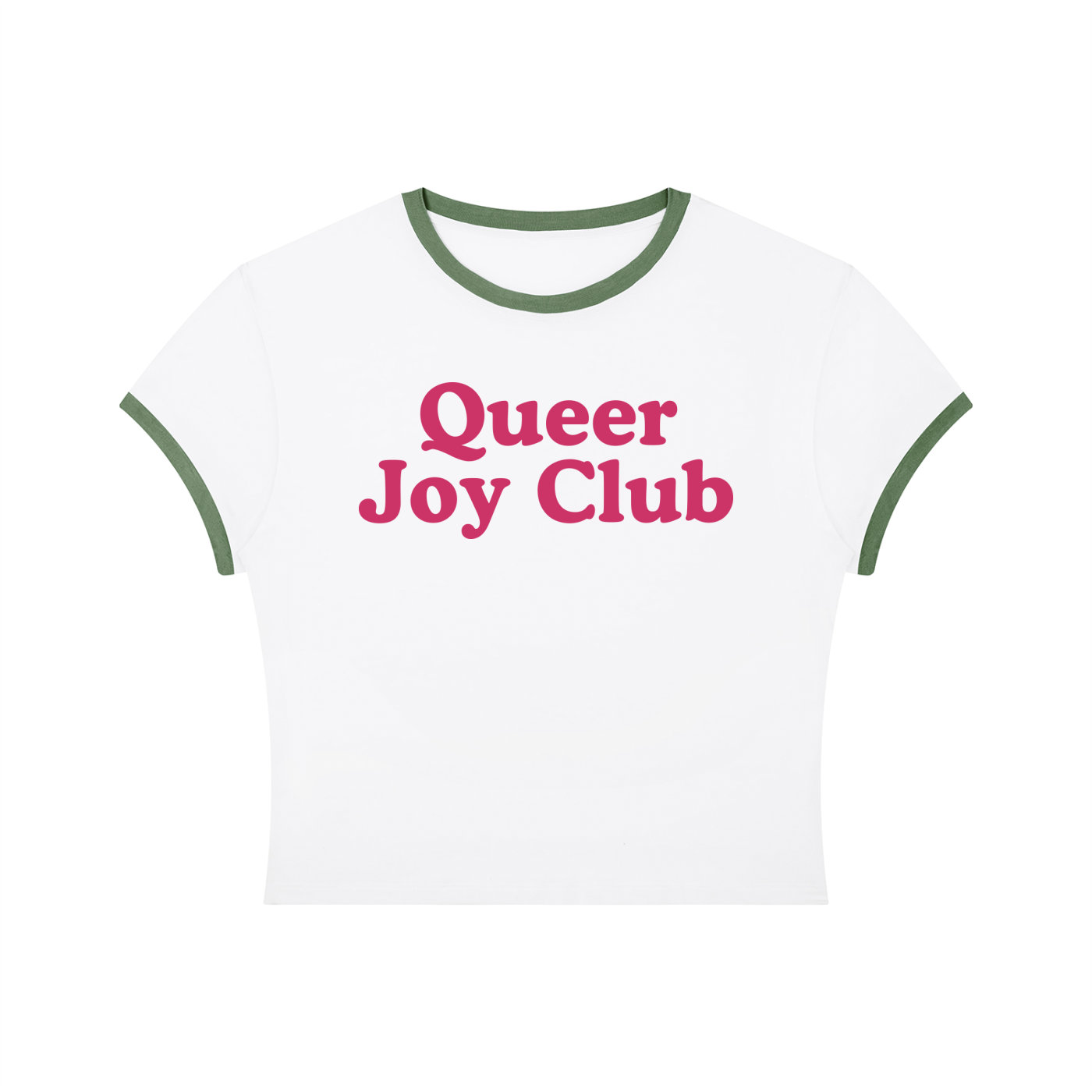 Queer Quotes: Queer Joy Club | Crop Ringer Tee