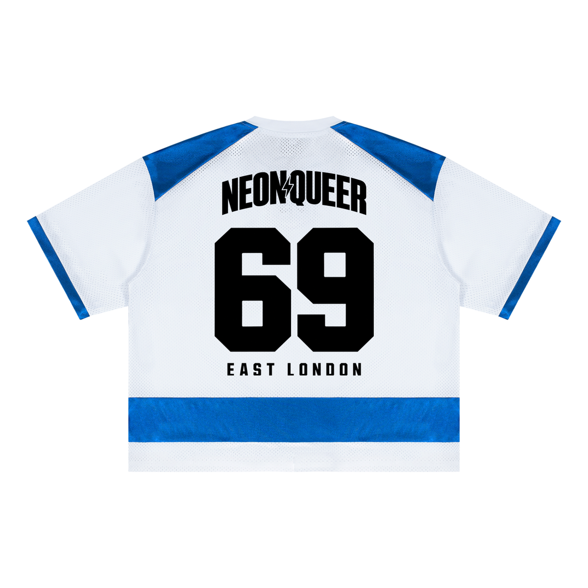 NeonQueer,69er,MeshTShirt,BoxyTShirt,QueerFashion,LGBTQClothing,QueerStreetwear,StatementTee,EastLondonStyle,CampFashion