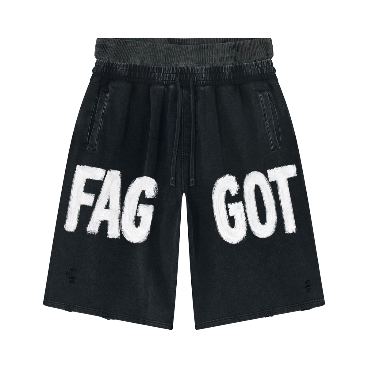 NeonQueer,FGOT,WideLegShorts,QueerFashion,LGBTQClothing,StatementShorts,Streetwear,AlternativeFashion,Homewear,VintageWash
