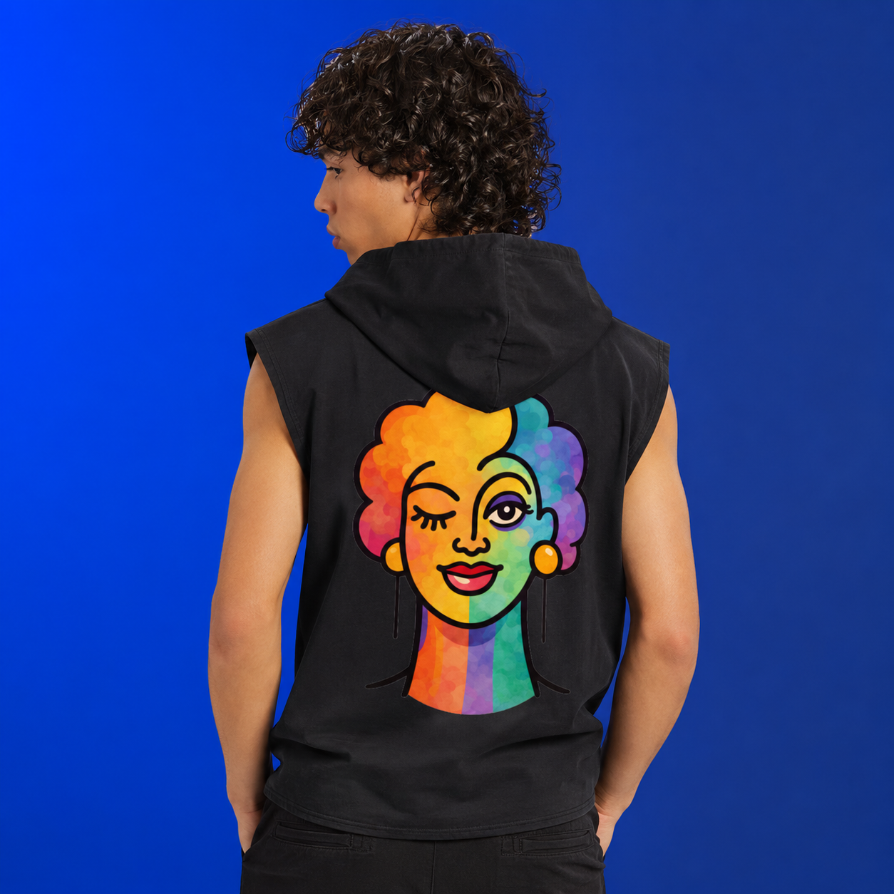 Proud Portraits: Femme Winker | Sleeveless Hoodie