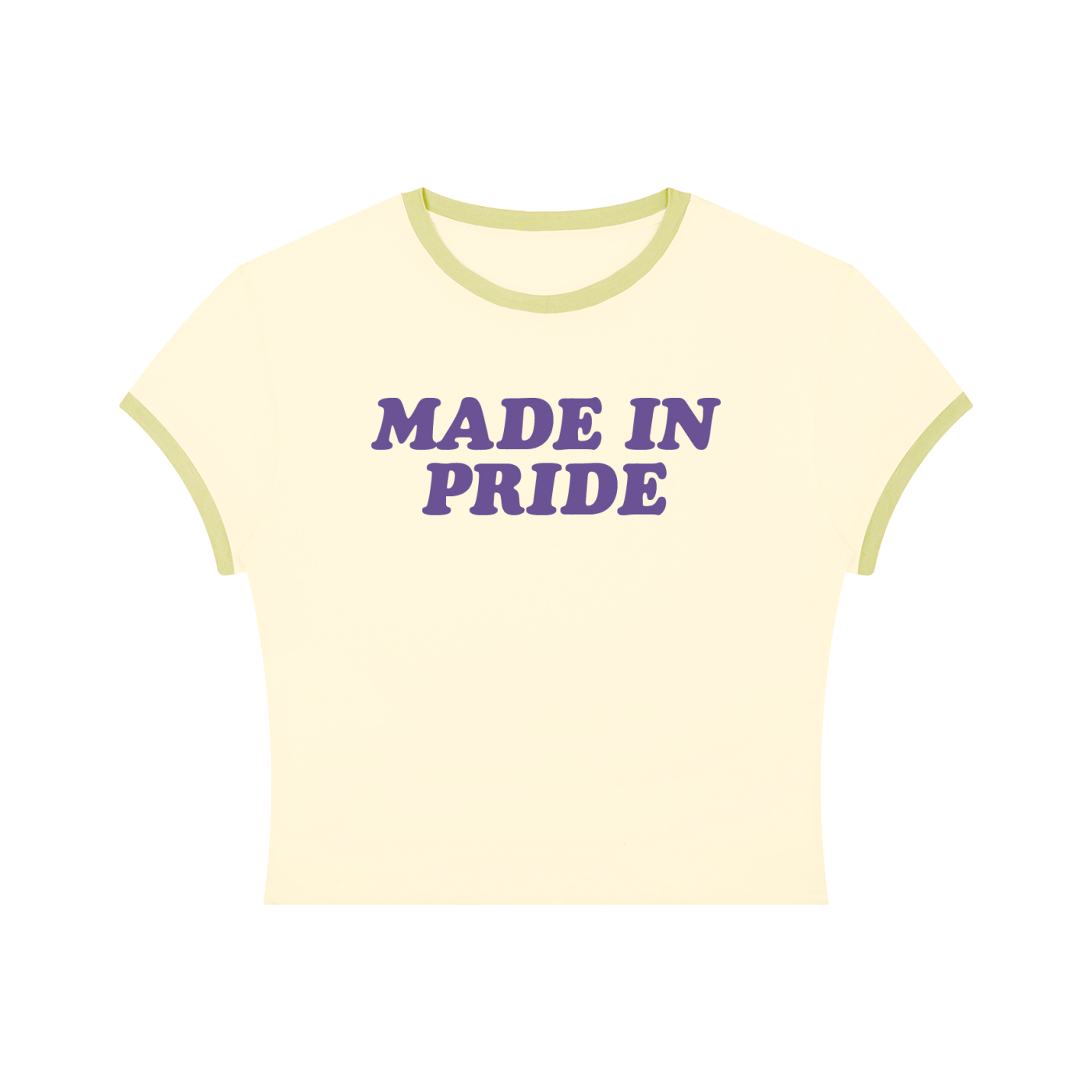 Queer Quotes: Made in Pride | Crop Ringer Tee