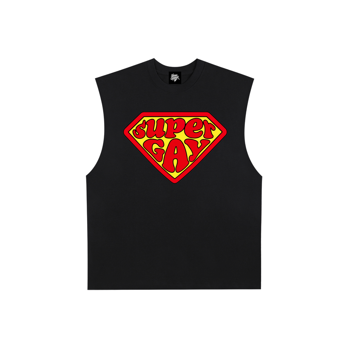 NeonQueer,SuperGay,RawEdgeTank,QueerFashion,LGBTQClothing,StatementTank,QueerPride,AlternativeStreetwear,QueerStyle,GayStyle