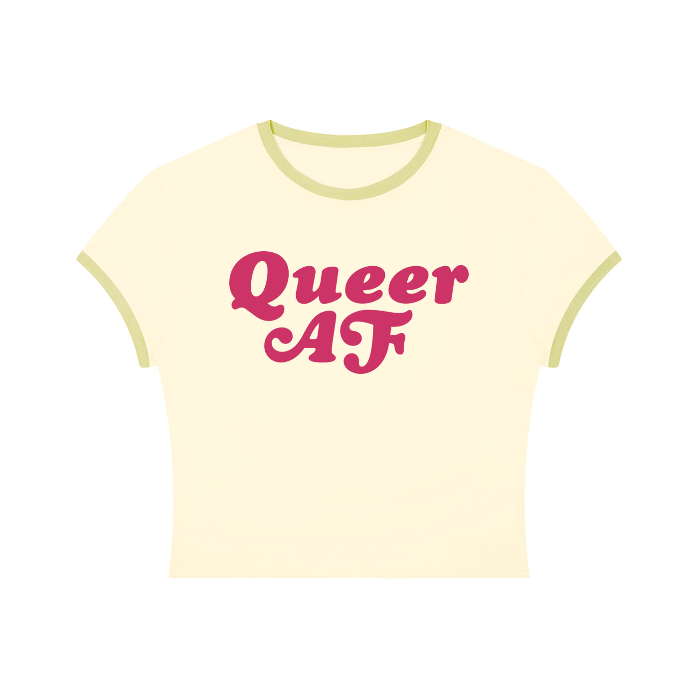 Queer Quotes: Queer AF | Crop Ringer Tee