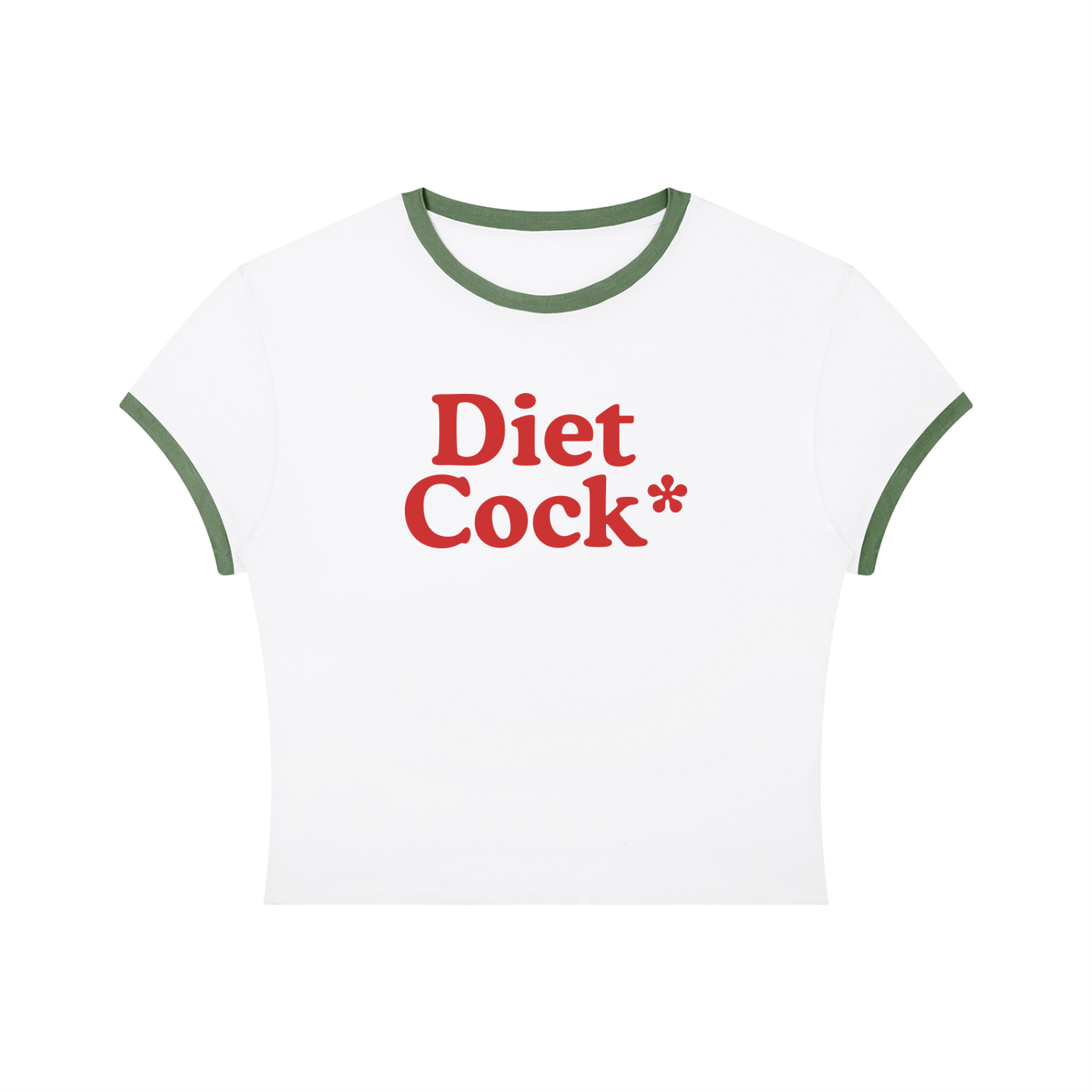 Queer Quotes: Diet Cock* | Crop Ringer Tee