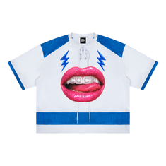 NeonQueer,CockyMouth,MeshTShirt,BoxyTShirt,QueerFashion,LGBTQClothing,StatementTee,SportyStyle,QueerStyle,CampFashion