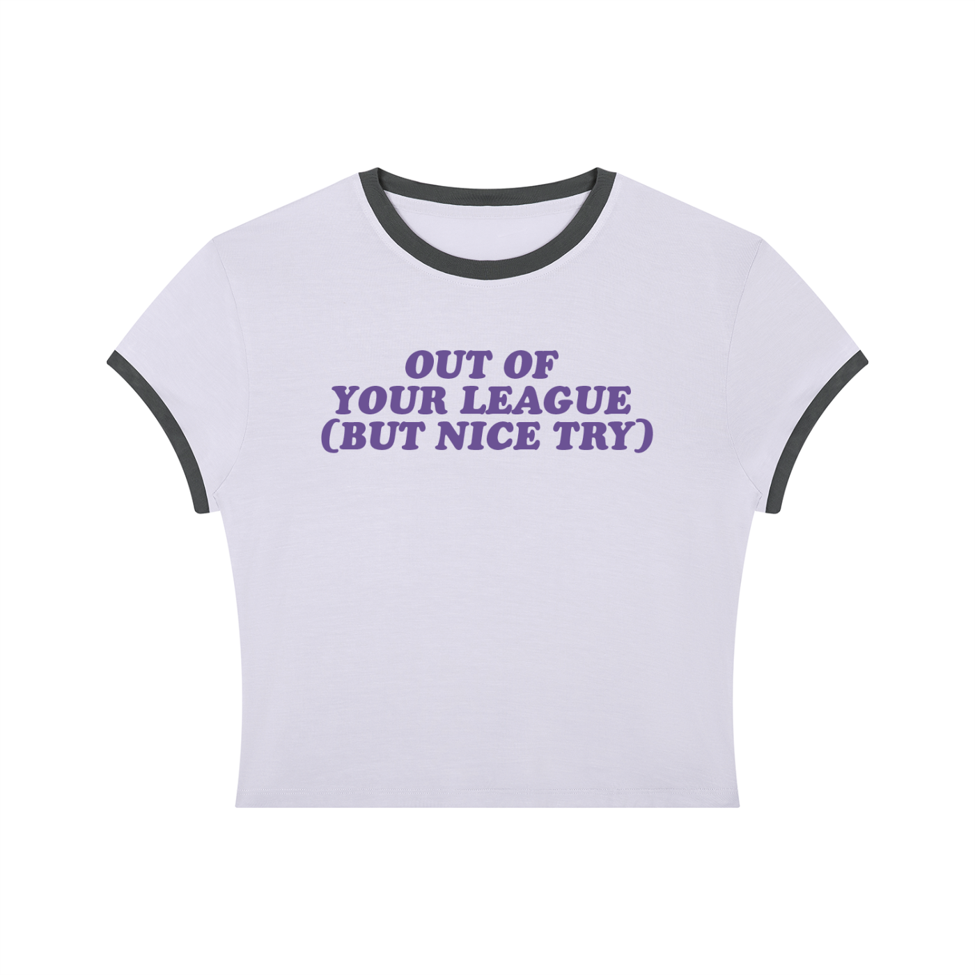 Queer Quotes: Out of Your League | Crop Ringer Tee
