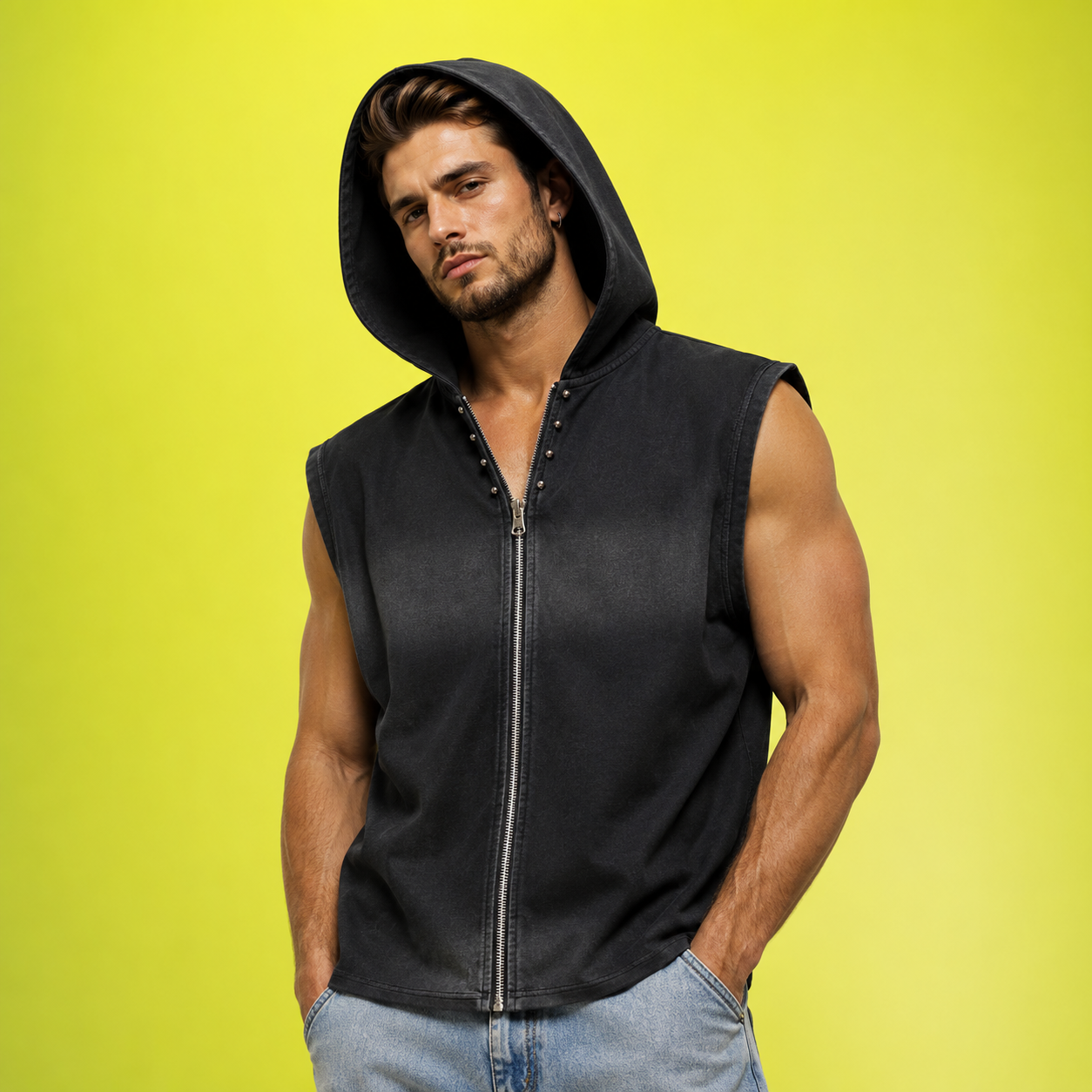 80s Anarchy: Masc for Mascara | Sleeveless Hoodie