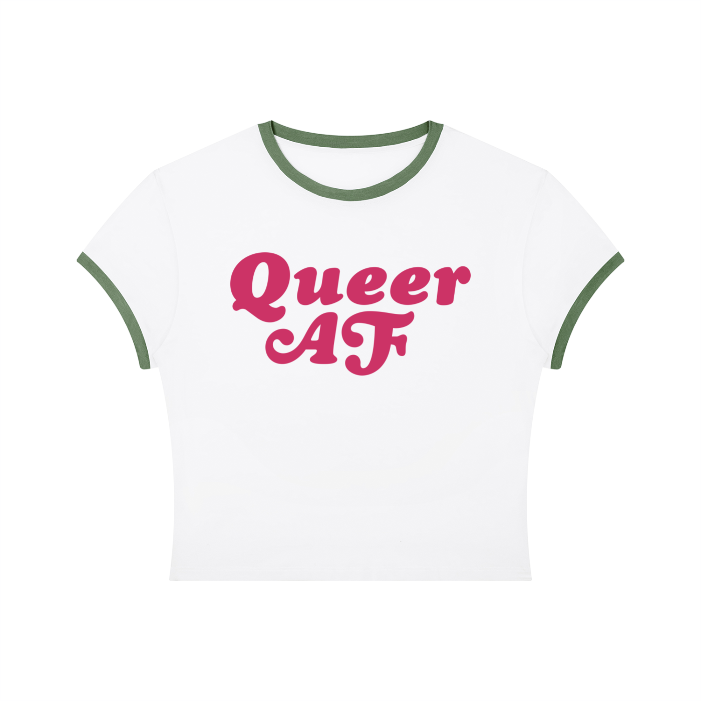 Queer Quotes: Queer AF | Crop Ringer Tee