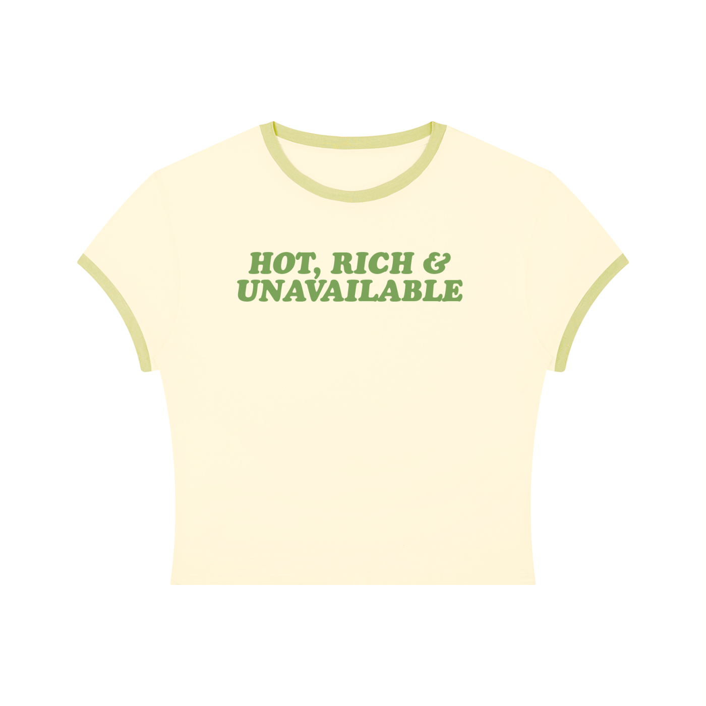 Queer Quotes: Hot, Rich & Unavailable | Crop Ringer Tee