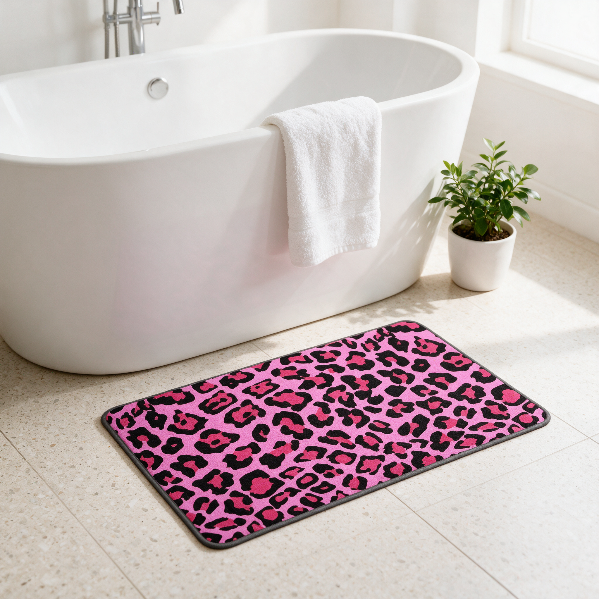 Bath Mat | NQ Universe Pattern: Leopard