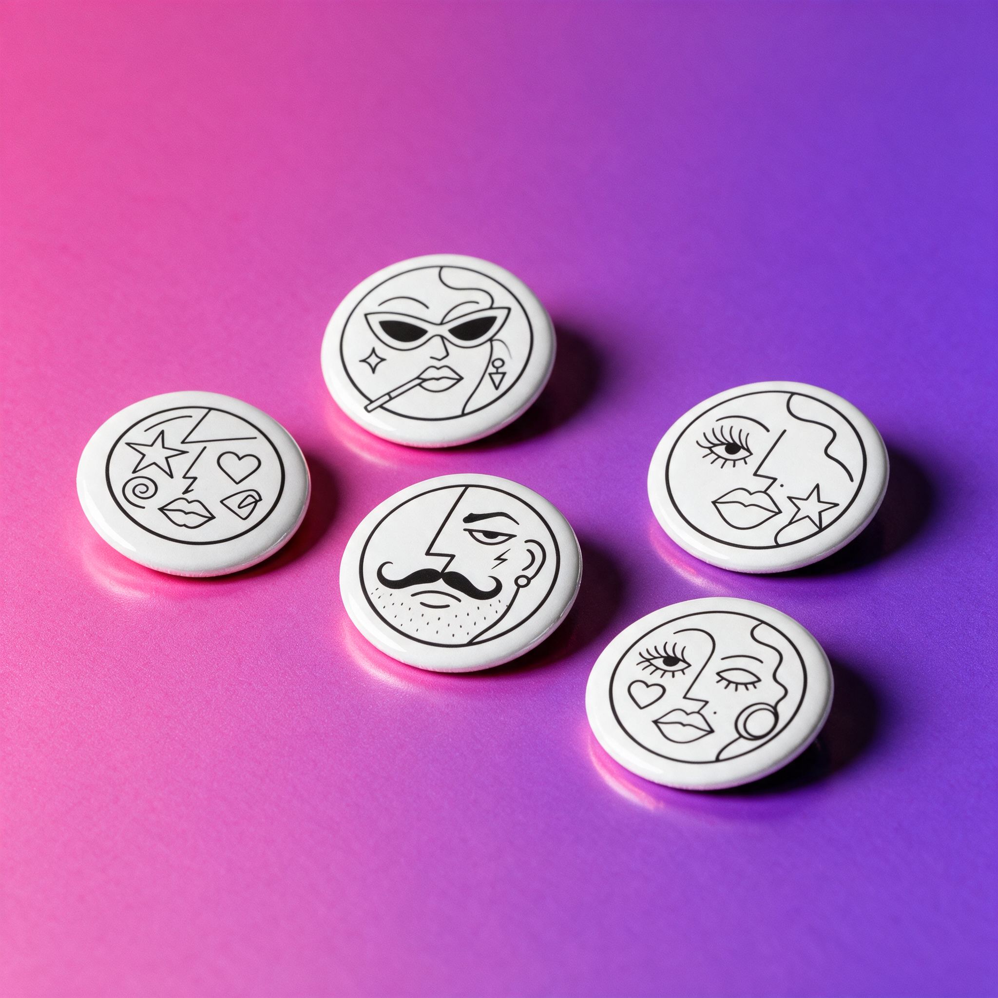 Faggy Queens | Button Pins Set