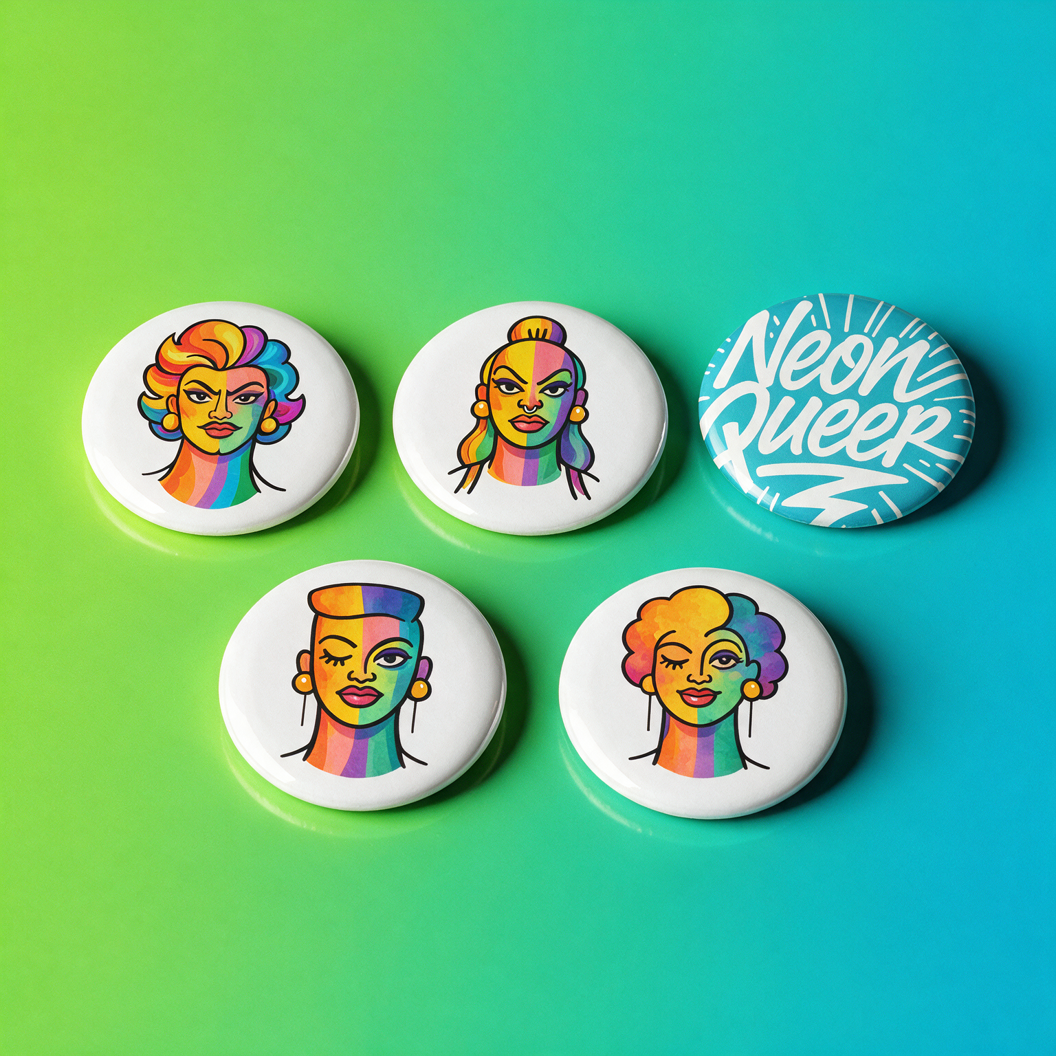 Proud Portraits 2 | Button Pins Set