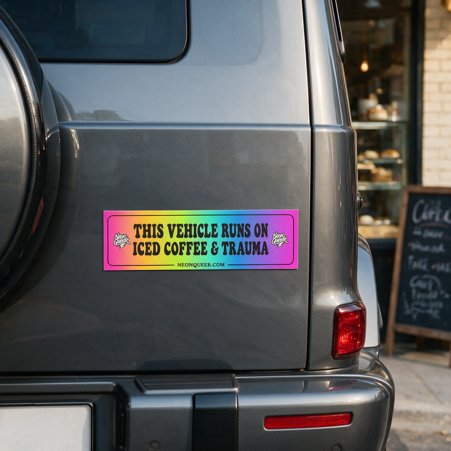 Queer Quotes: Iced Coffee & Trauma | Car magnets
