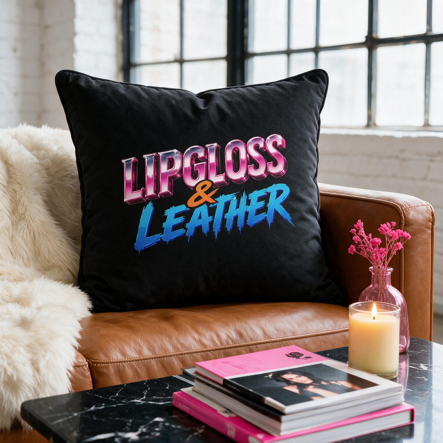 80s Anarchy: Lipgloss & Leather | Cushion