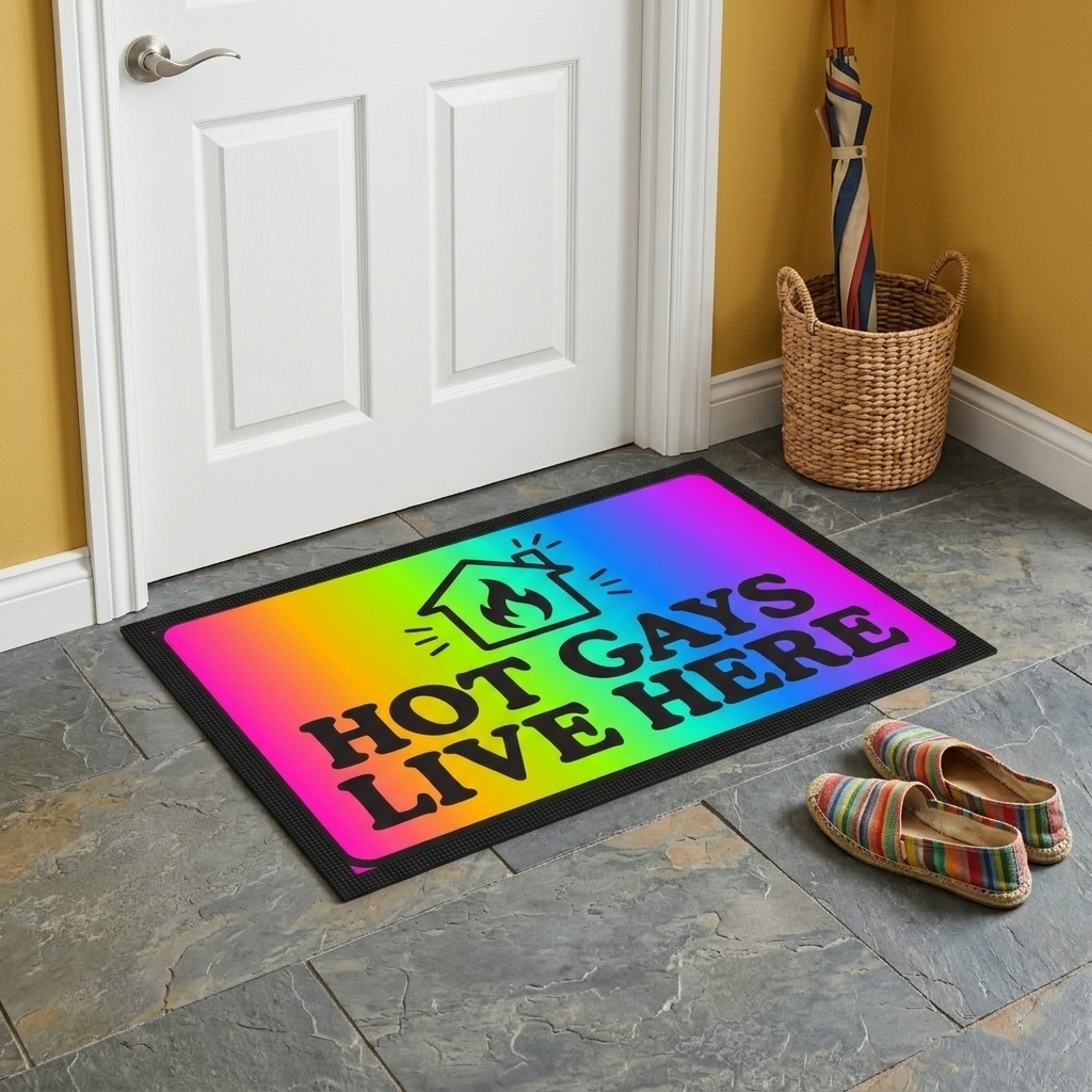 Queer Quotes: Hot Gays Live Here | Door Mats