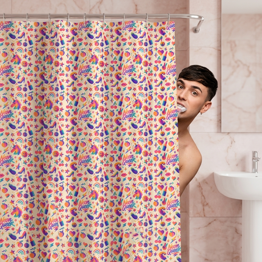 Shower Curtain | NQ Universe Pattern: Queercore