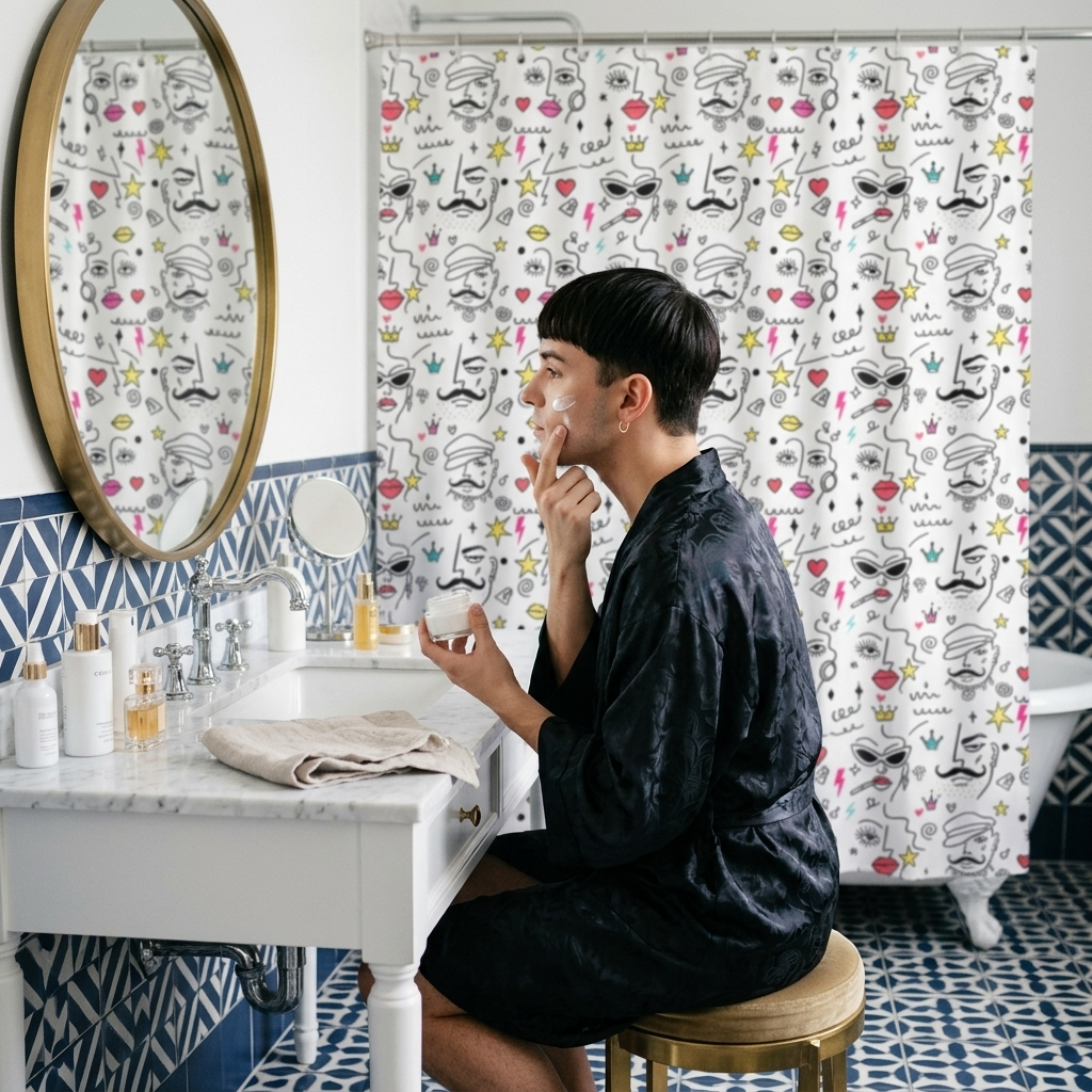 Shower Curtain | NQ Universe Pattern: Faggy Queens