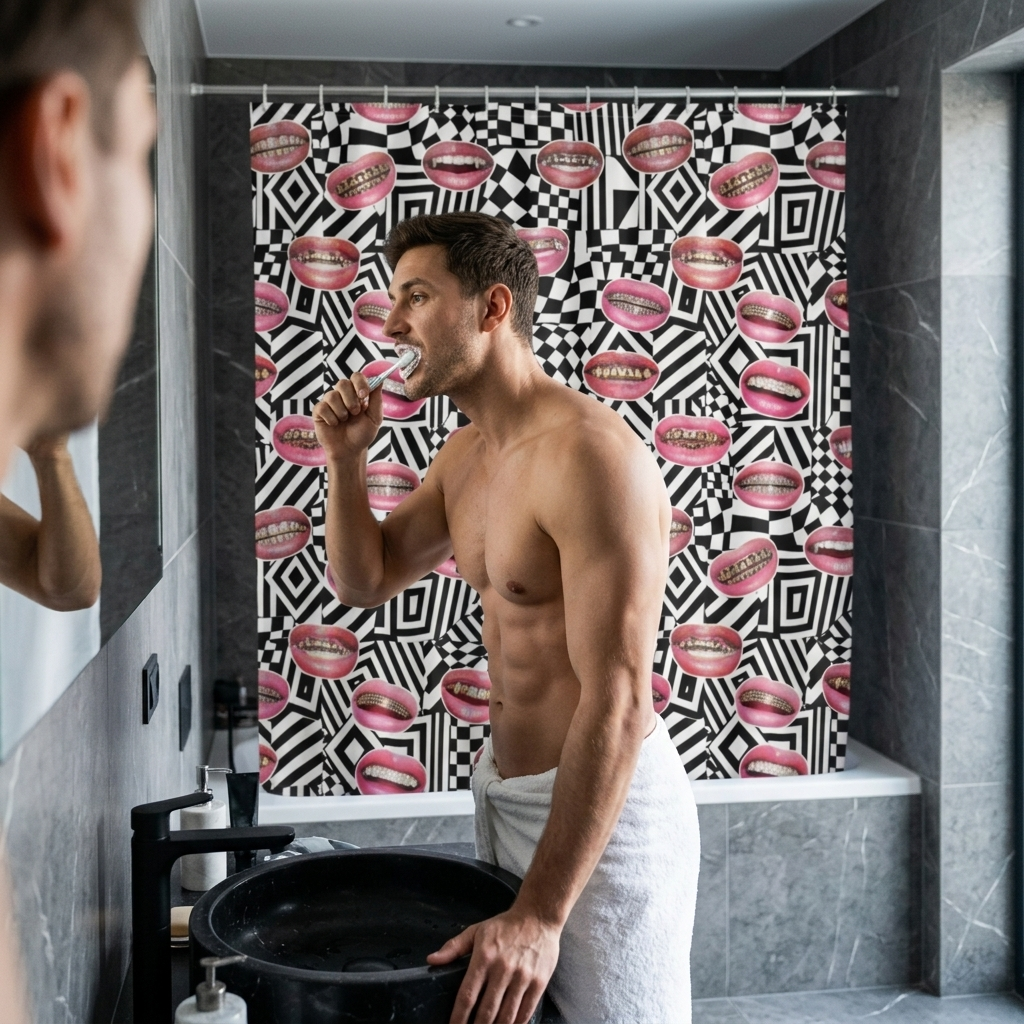 Shower Curtain | NQ Universe Pattern: Mouth F*ck